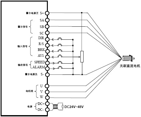 直流無刷電機接線圖解